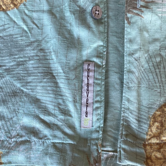 CUBAVERA 100% Silk Hawaiian Shirt Predominantly Green Tones Size XXL - Picture 6 of 10